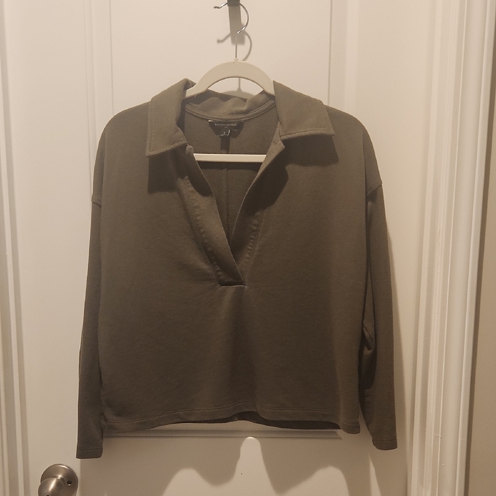 Banana Republic Green Crop Button Down Shirt